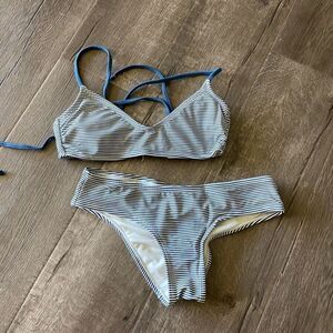 Target Xhilaration Blue & White Striped Bikini